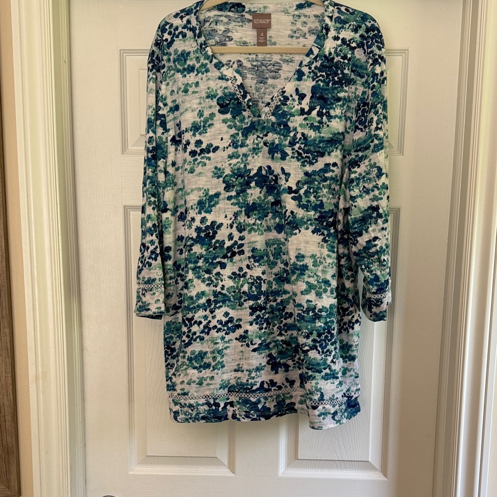 Floral Print Tunic Top
